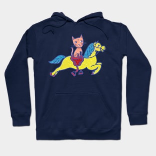 Happy Cat and Carousel Horse Hoodie